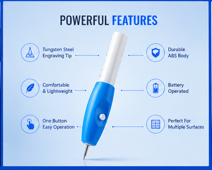 Mini Electric Engraving Pen – Precision Carving Tool for DIY Crafts, Wood, Glass, Metal & Personalized Gifts