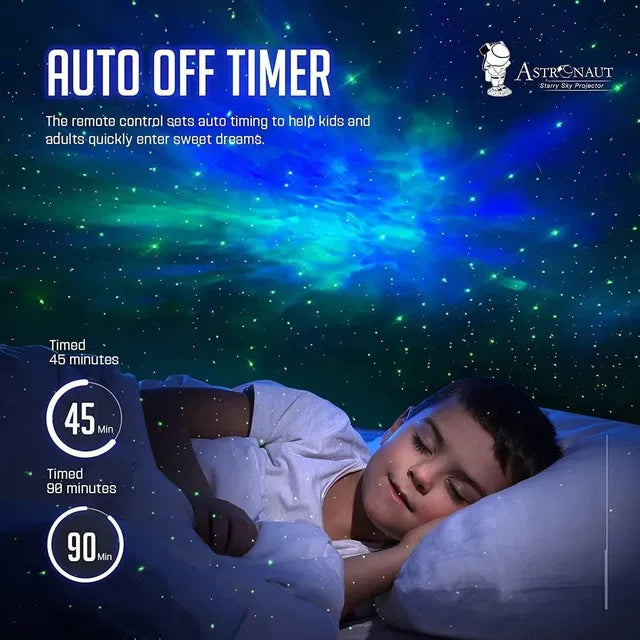 GalaxyGlow Astronaut Projector™ – 360° Magnetic Rotation, Remote Control & Starry Night Lamp